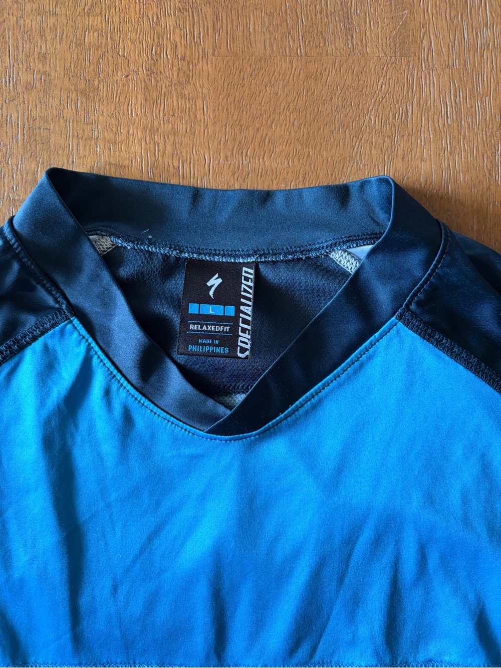 Specialized Bright Blue Cycling Jersey with Black Trim